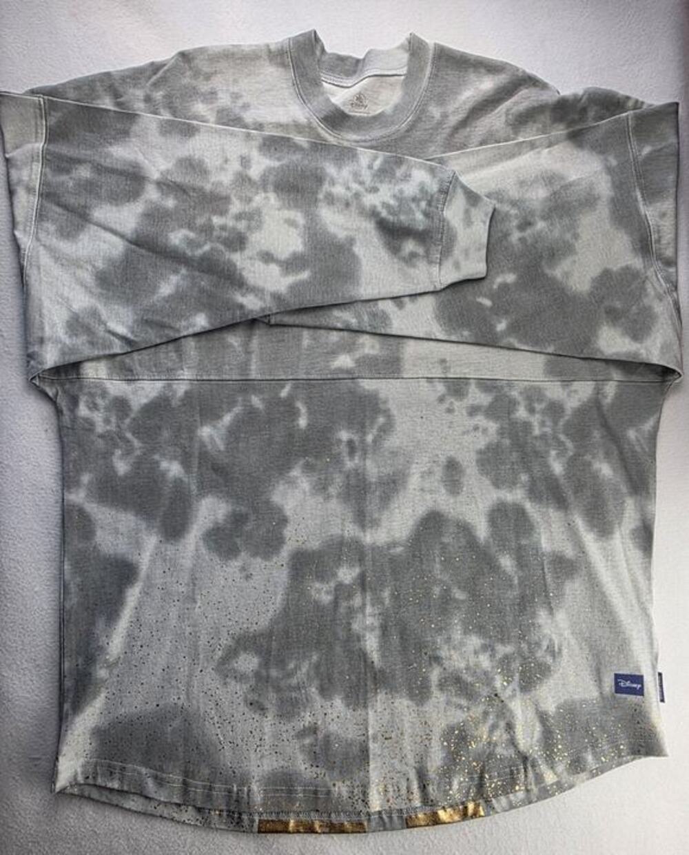 Disney Walt Disney World Gray Tye Dye Spirit Jersey Long Sleeve Size Large
